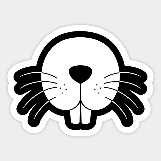 Beaver Face Sticker by Episodic Drawing